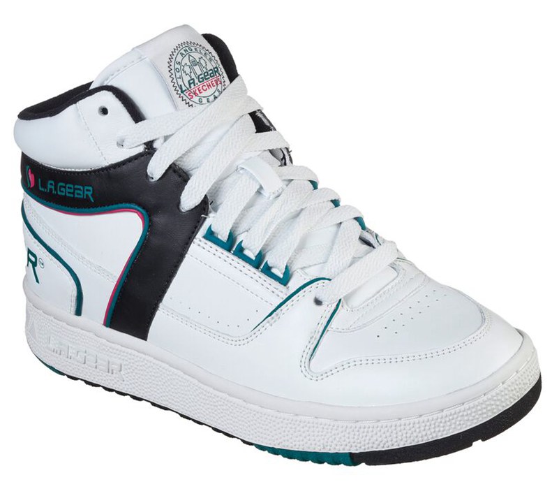 Skechers L.A. Gear - Slammer - Womens Sneakers White/Black/Turquoise [AU-EQ9346]